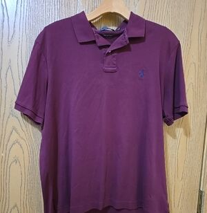 Polo Ralph Lauren Blue Tag Burgundy Mens Prima Soft Touch Size Large